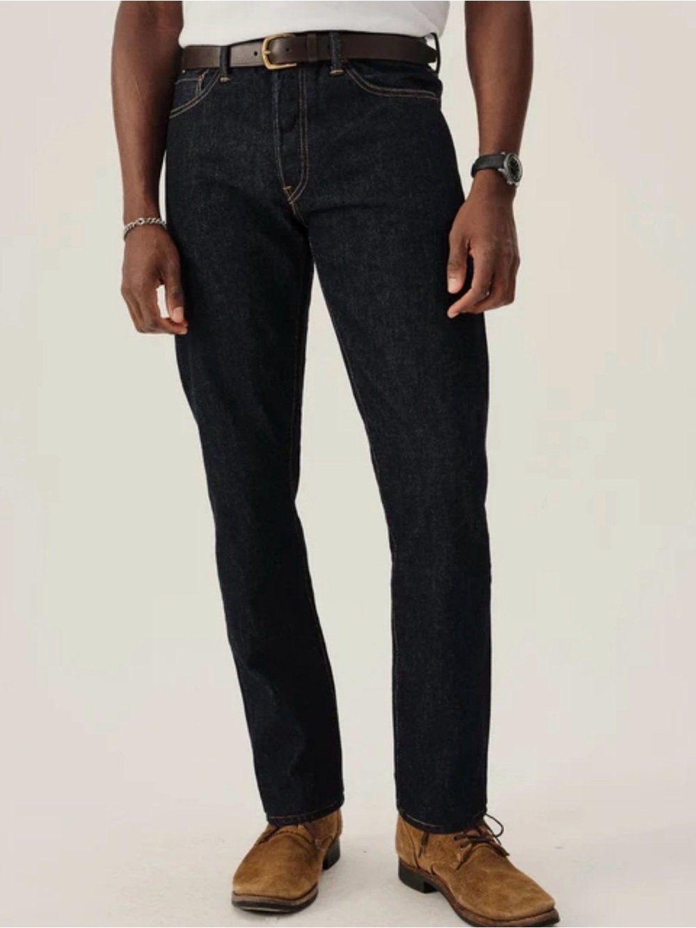 Buck Mason Maverick Slim Double
Dipped Denim Jeans Men's 34x34 Dark
Indigo
